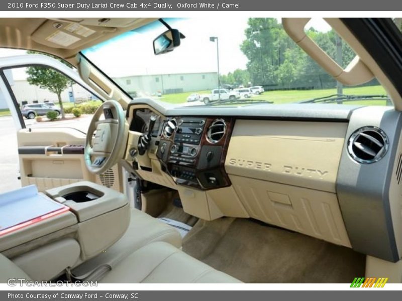 Oxford White / Camel 2010 Ford F350 Super Duty Lariat Crew Cab 4x4 Dually