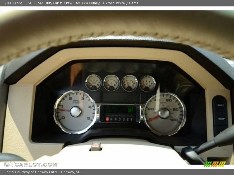 Oxford White / Camel 2010 Ford F350 Super Duty Lariat Crew Cab 4x4 Dually
