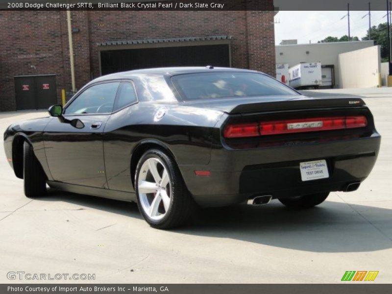 Brilliant Black Crystal Pearl / Dark Slate Gray 2008 Dodge Challenger SRT8