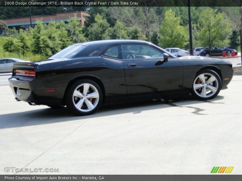Brilliant Black Crystal Pearl / Dark Slate Gray 2008 Dodge Challenger SRT8