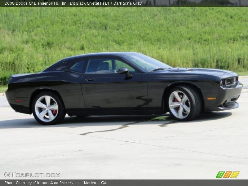 Brilliant Black Crystal Pearl / Dark Slate Gray 2008 Dodge Challenger SRT8