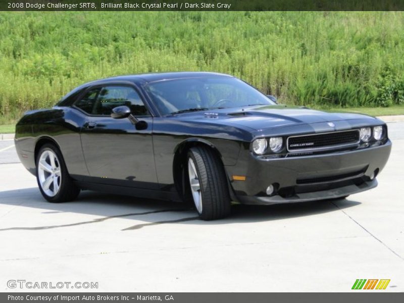 Brilliant Black Crystal Pearl / Dark Slate Gray 2008 Dodge Challenger SRT8
