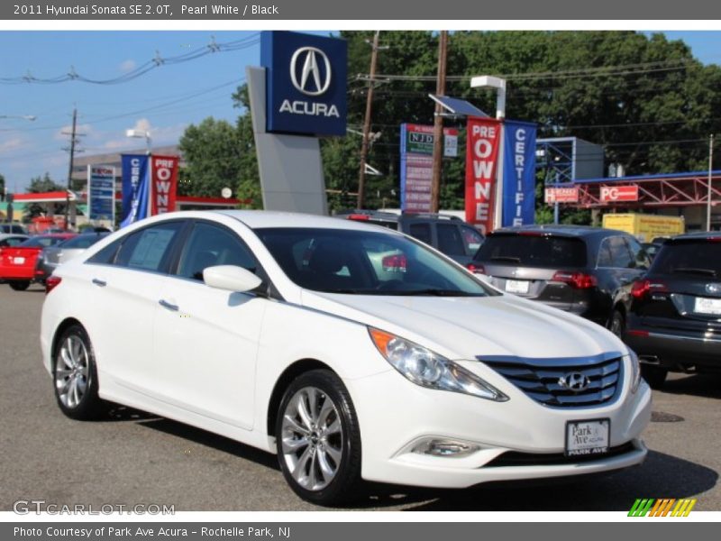 Pearl White / Black 2011 Hyundai Sonata SE 2.0T