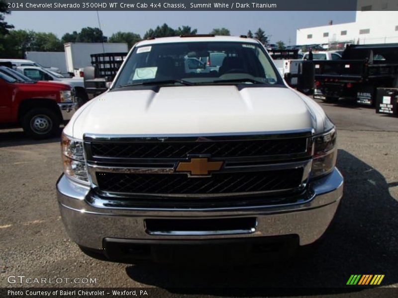 Summit White / Dark Titanium 2014 Chevrolet Silverado 3500HD WT Crew Cab 4x4 Chassis