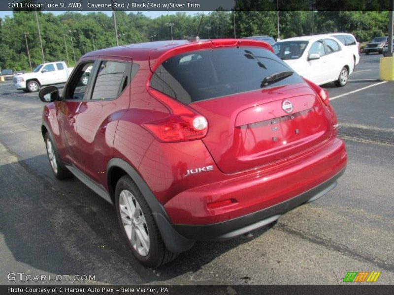 Cayenne Red / Black/Red w/Silver Trim 2011 Nissan Juke SL AWD