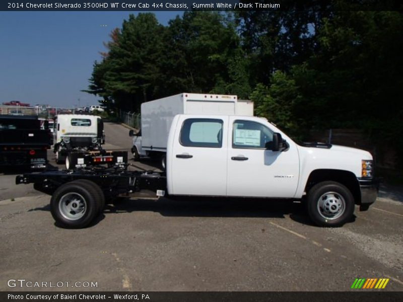  2014 Silverado 3500HD WT Crew Cab 4x4 Chassis Summit White