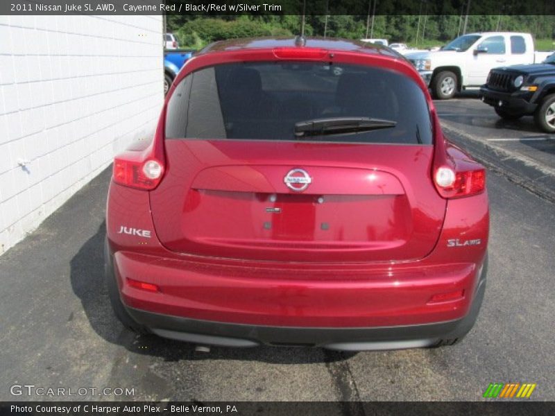 Cayenne Red / Black/Red w/Silver Trim 2011 Nissan Juke SL AWD