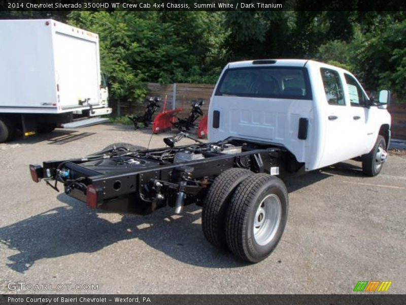 Summit White / Dark Titanium 2014 Chevrolet Silverado 3500HD WT Crew Cab 4x4 Chassis