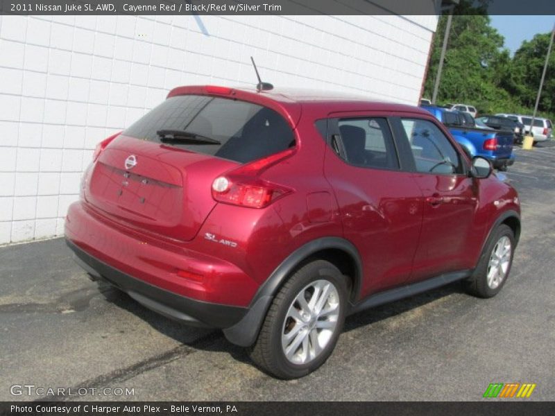 Cayenne Red / Black/Red w/Silver Trim 2011 Nissan Juke SL AWD