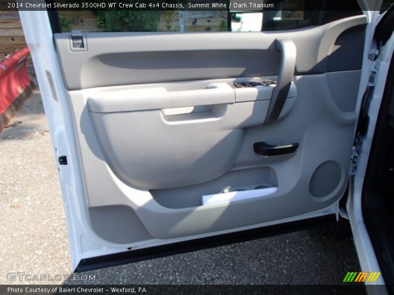 Summit White / Dark Titanium 2014 Chevrolet Silverado 3500HD WT Crew Cab 4x4 Chassis