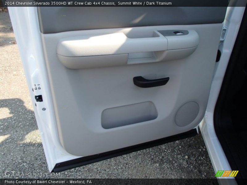 Summit White / Dark Titanium 2014 Chevrolet Silverado 3500HD WT Crew Cab 4x4 Chassis