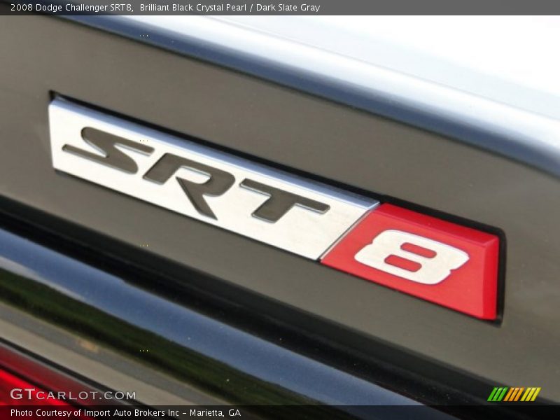 Brilliant Black Crystal Pearl / Dark Slate Gray 2008 Dodge Challenger SRT8