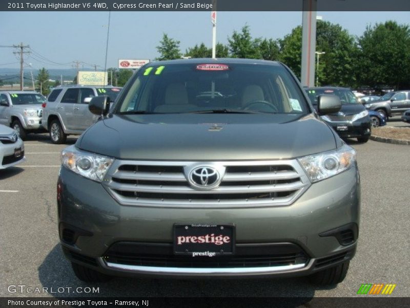 Cypress Green Pearl / Sand Beige 2011 Toyota Highlander V6 4WD