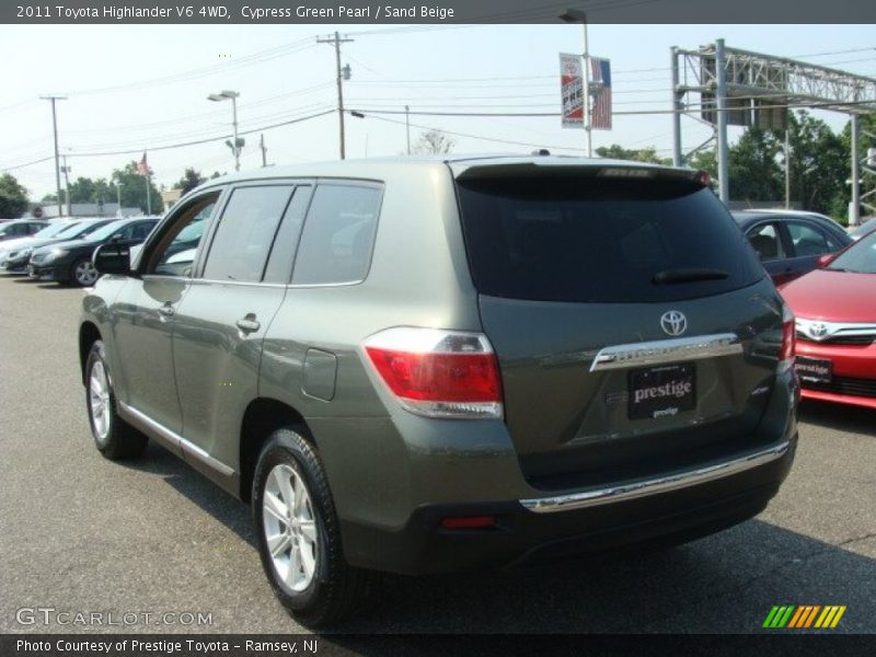 Cypress Green Pearl / Sand Beige 2011 Toyota Highlander V6 4WD
