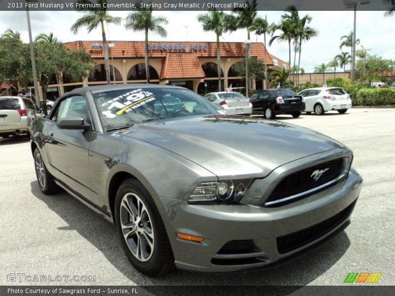 Sterling Gray Metallic / Charcoal Black 2013 Ford Mustang V6 Premium Convertible