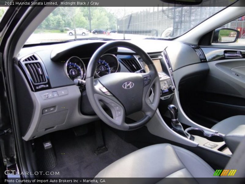 Midnight Black / Gray 2011 Hyundai Sonata Limited
