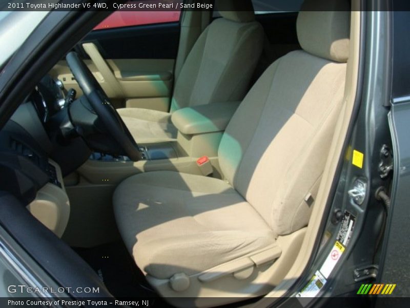 Cypress Green Pearl / Sand Beige 2011 Toyota Highlander V6 4WD