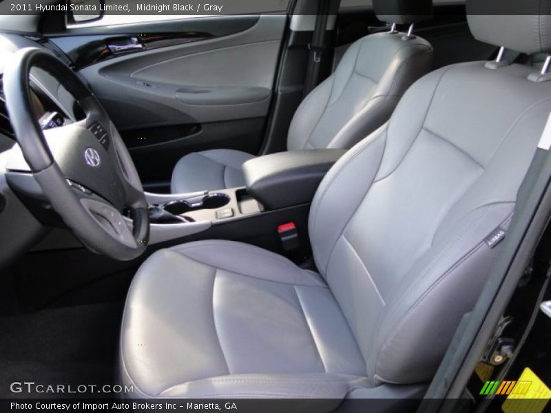 Midnight Black / Gray 2011 Hyundai Sonata Limited