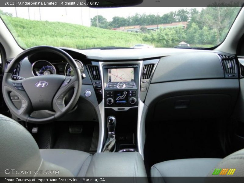 Midnight Black / Gray 2011 Hyundai Sonata Limited