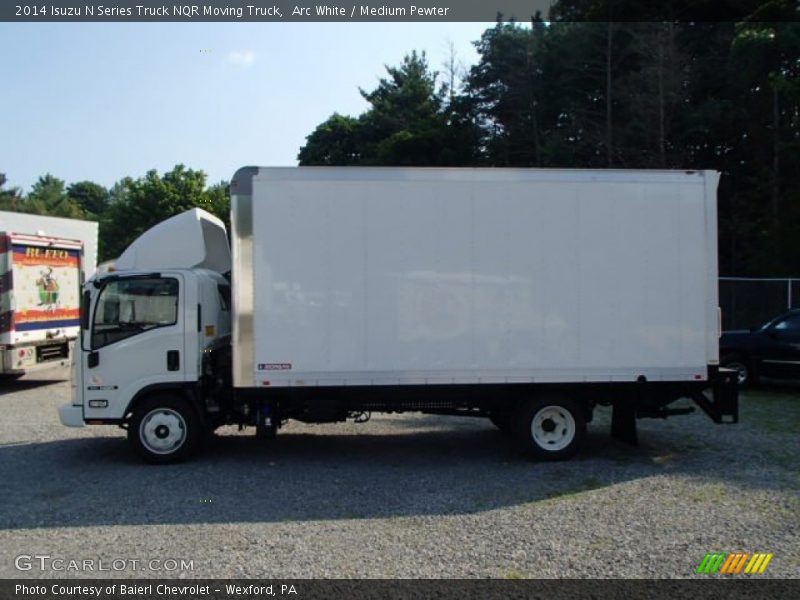 Arc White / Medium Pewter 2014 Isuzu N Series Truck NQR Moving Truck