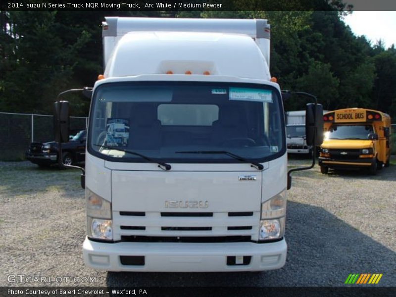 Arc White / Medium Pewter 2014 Isuzu N Series Truck NQR Moving Truck