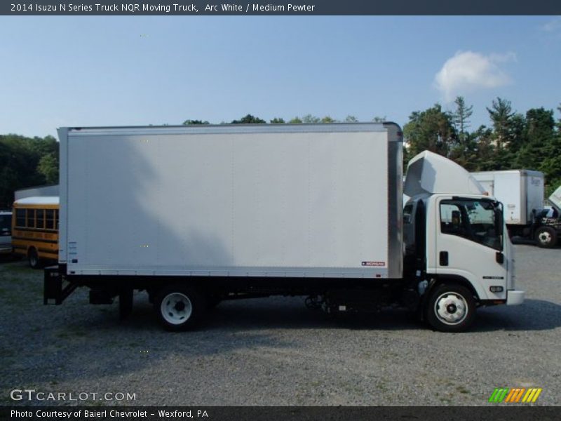 Arc White / Medium Pewter 2014 Isuzu N Series Truck NQR Moving Truck