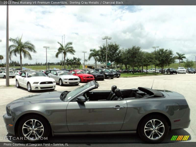 Sterling Gray Metallic / Charcoal Black 2013 Ford Mustang V6 Premium Convertible