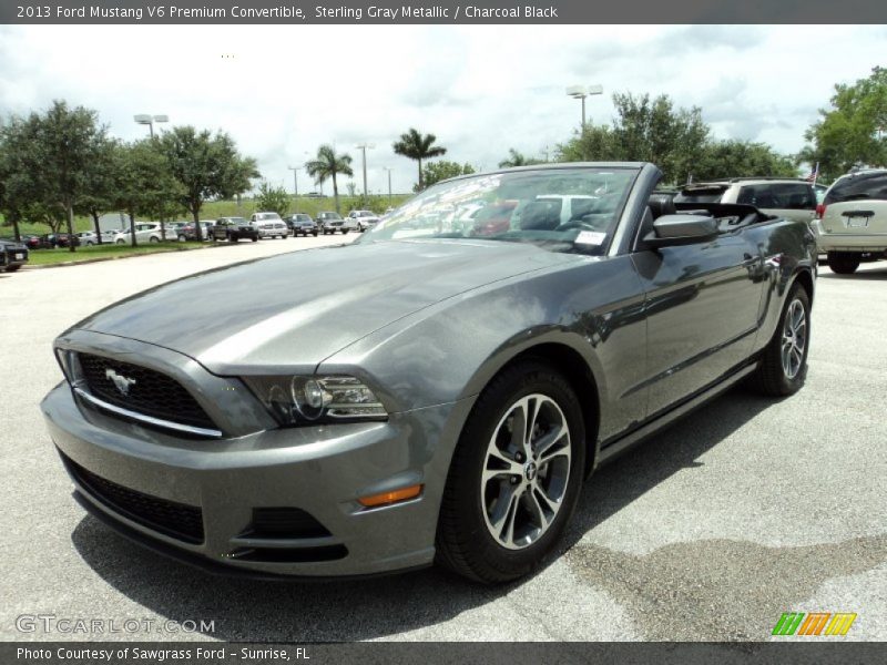 Sterling Gray Metallic / Charcoal Black 2013 Ford Mustang V6 Premium Convertible