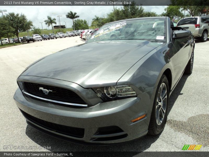 Sterling Gray Metallic / Charcoal Black 2013 Ford Mustang V6 Premium Convertible