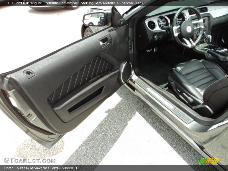 Sterling Gray Metallic / Charcoal Black 2013 Ford Mustang V6 Premium Convertible