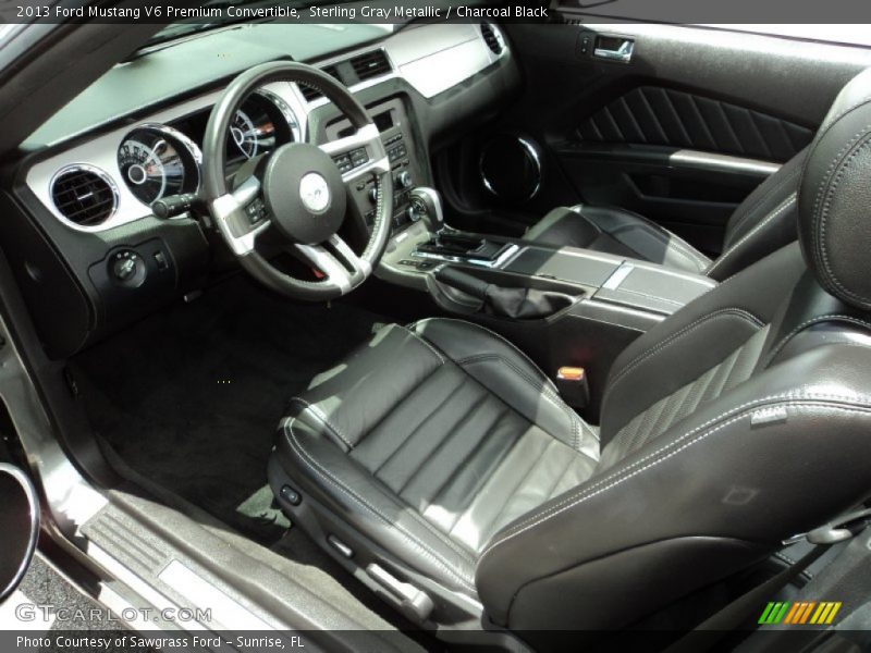 Sterling Gray Metallic / Charcoal Black 2013 Ford Mustang V6 Premium Convertible