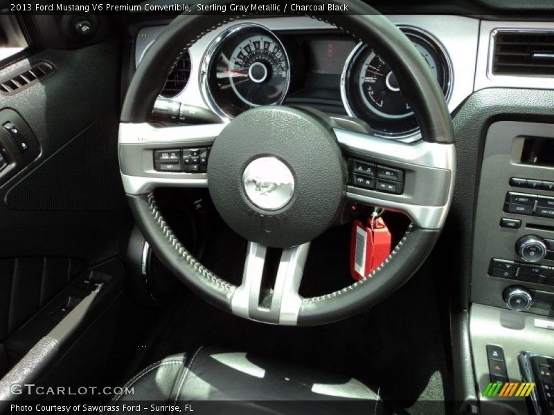 Sterling Gray Metallic / Charcoal Black 2013 Ford Mustang V6 Premium Convertible