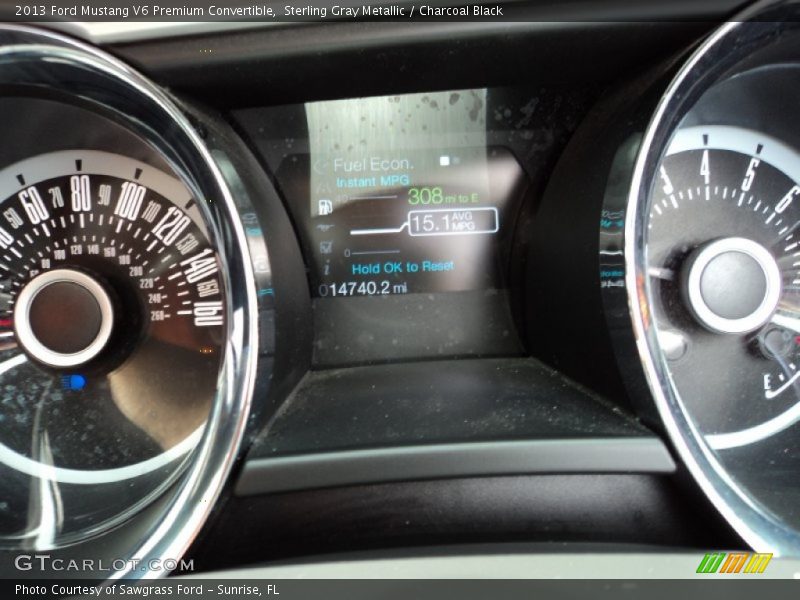Sterling Gray Metallic / Charcoal Black 2013 Ford Mustang V6 Premium Convertible