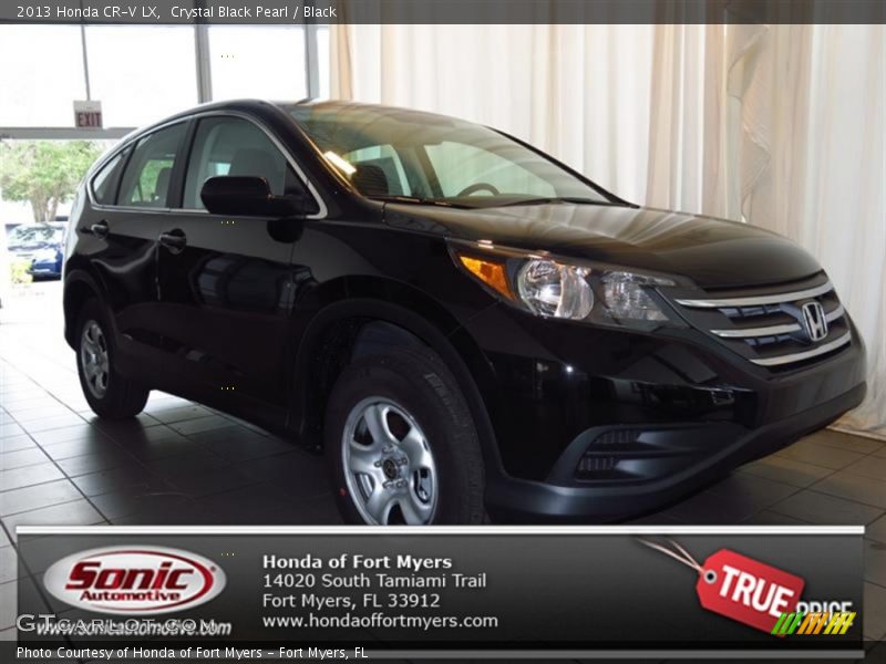 Crystal Black Pearl / Black 2013 Honda CR-V LX