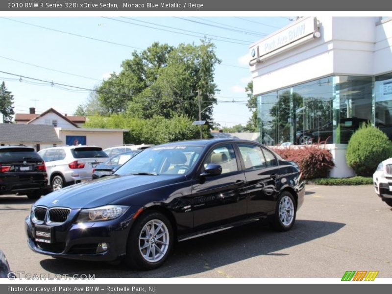Monaco Blue Metallic / Beige 2010 BMW 3 Series 328i xDrive Sedan