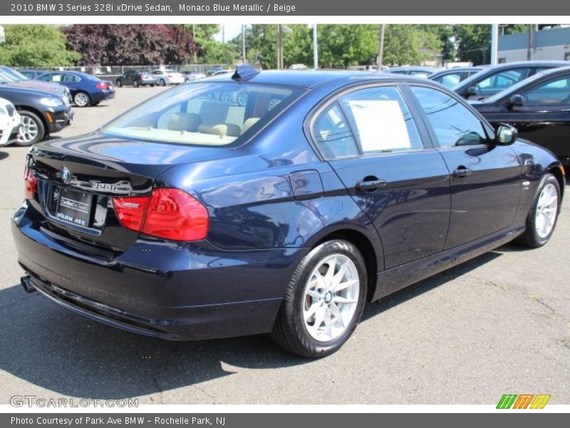 Monaco Blue Metallic / Beige 2010 BMW 3 Series 328i xDrive Sedan