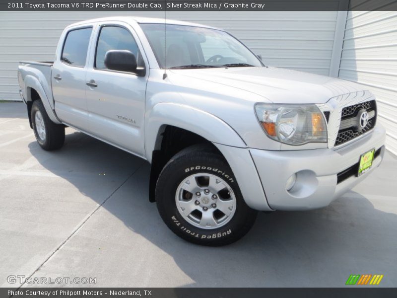 Silver Streak Mica / Graphite Gray 2011 Toyota Tacoma V6 TRD PreRunner Double Cab