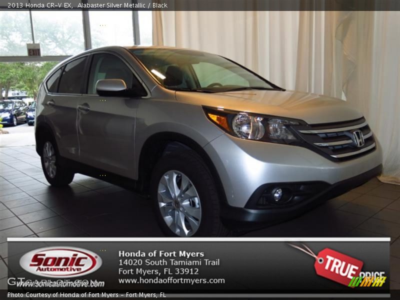 Alabaster Silver Metallic / Black 2013 Honda CR-V EX