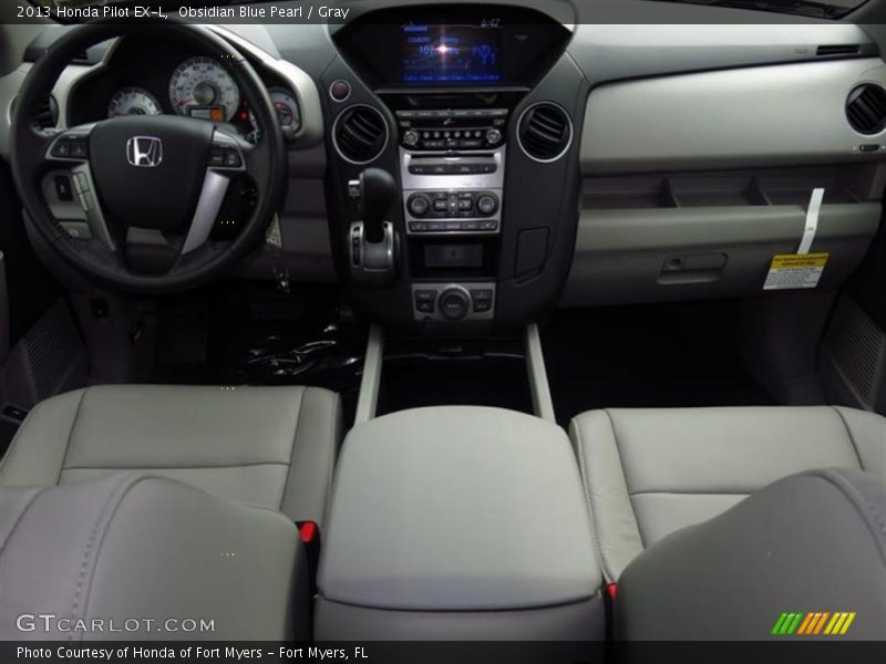 Obsidian Blue Pearl / Gray 2013 Honda Pilot EX-L