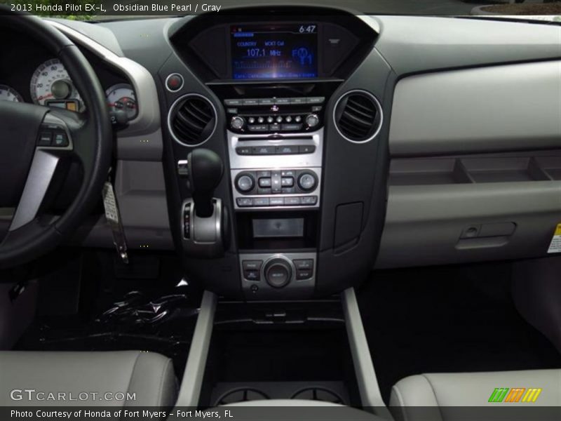 Obsidian Blue Pearl / Gray 2013 Honda Pilot EX-L