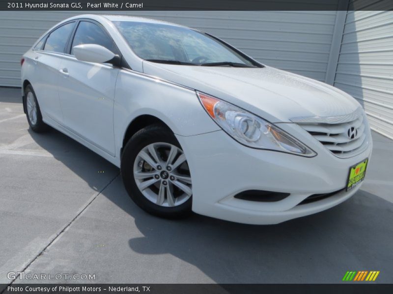 Pearl White / Camel 2011 Hyundai Sonata GLS