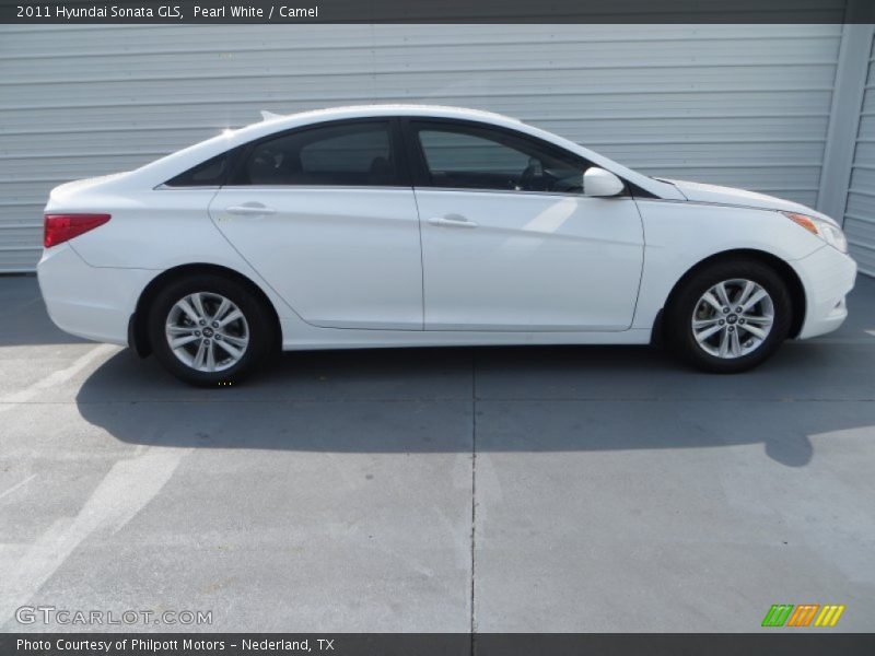 Pearl White / Camel 2011 Hyundai Sonata GLS