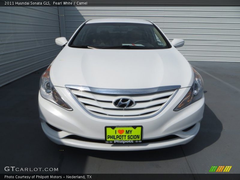Pearl White / Camel 2011 Hyundai Sonata GLS