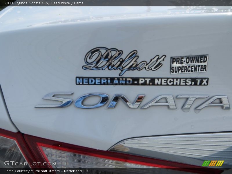 Pearl White / Camel 2011 Hyundai Sonata GLS