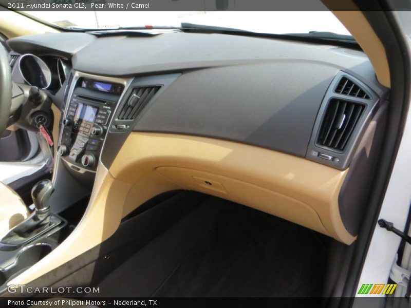 Pearl White / Camel 2011 Hyundai Sonata GLS