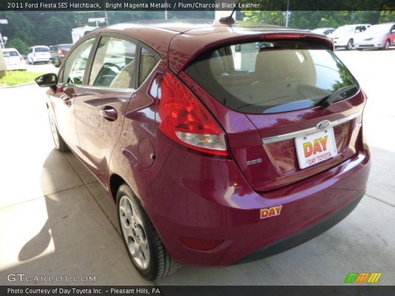 Bright Magenta Metallic / Plum/Charcoal Black Leather 2011 Ford Fiesta SES Hatchback