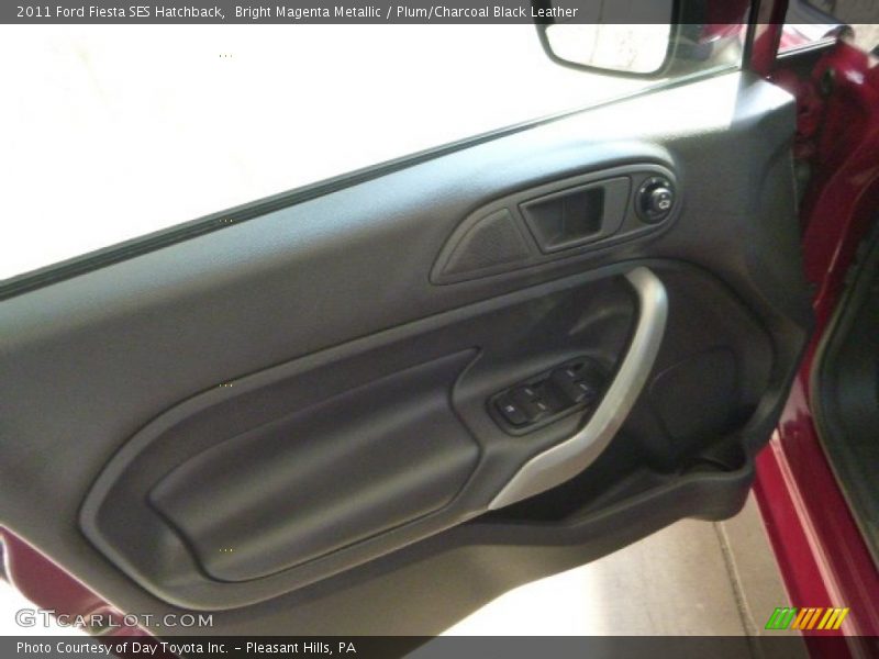 Bright Magenta Metallic / Plum/Charcoal Black Leather 2011 Ford Fiesta SES Hatchback