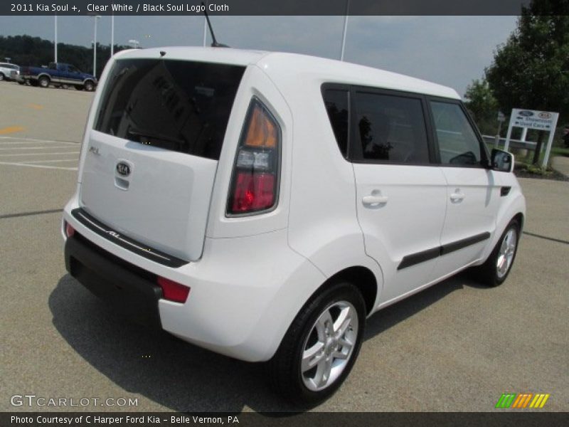 Clear White / Black Soul Logo Cloth 2011 Kia Soul +