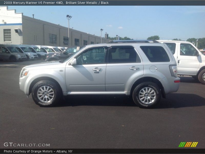 Brilliant Silver Metallic / Black 2009 Mercury Mariner V6 Premier 4WD