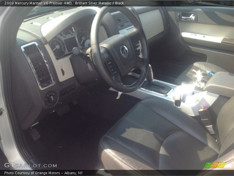 Brilliant Silver Metallic / Black 2009 Mercury Mariner V6 Premier 4WD